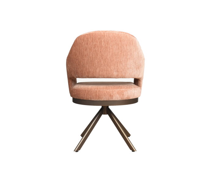 Eetkamerstoel Firenze poot Venus 360 anodic brown - be straight mocca mousse 234