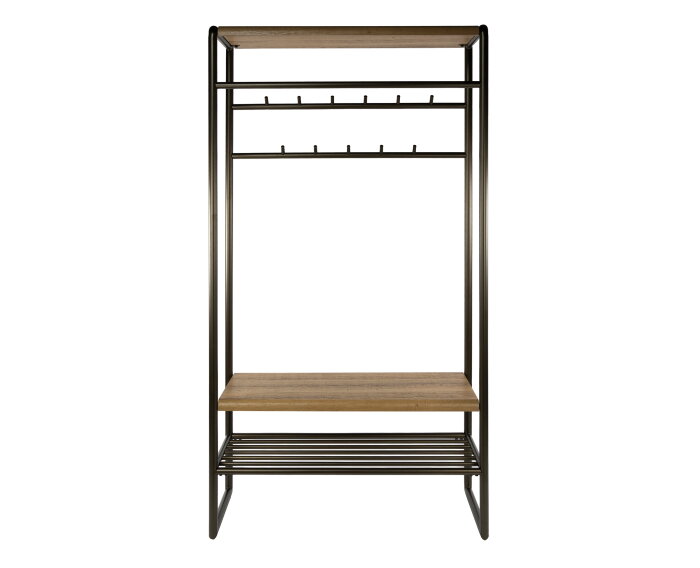 Garderobemeubel Luno roede XL - Poedercoat drift brown