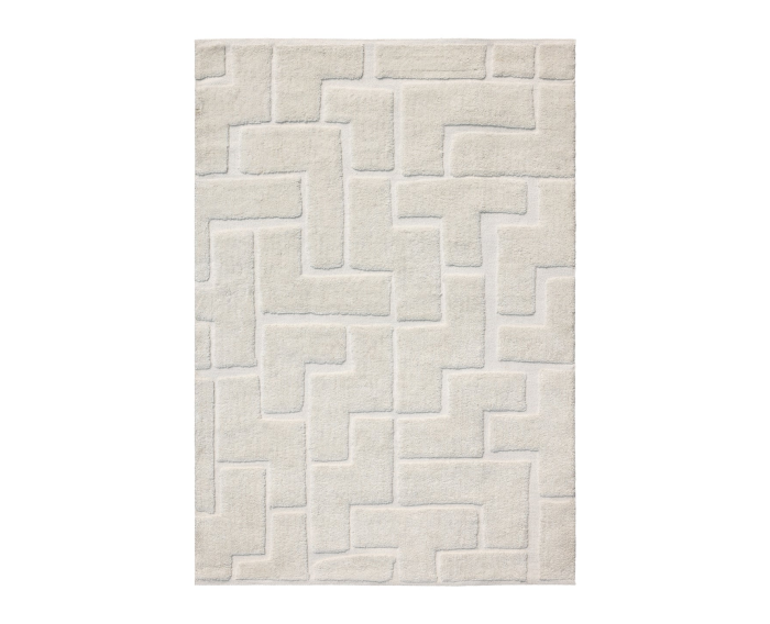 by fonQ Maze Vloerkleed - Off White - Rechthoekig - 160 x 230 cm