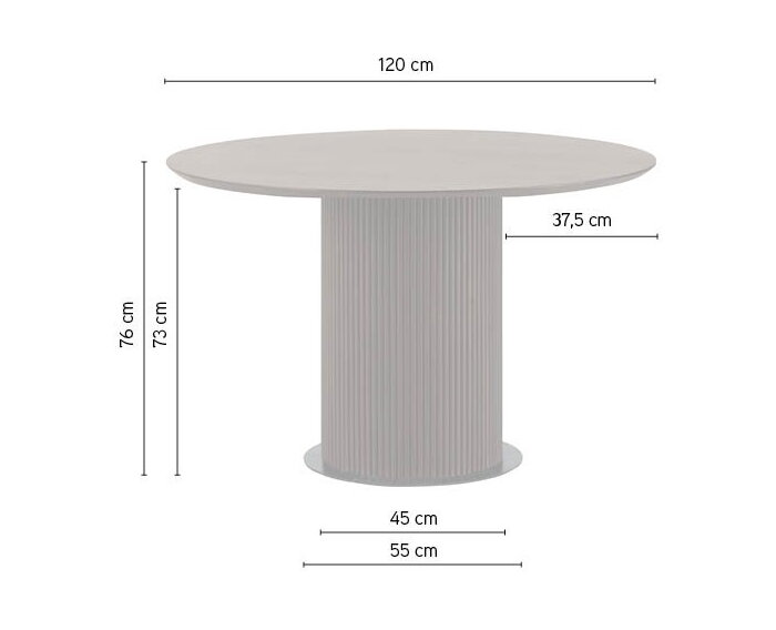 Eettafel Congo Rond 120cm Acacia - Zwart