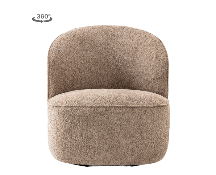 Belvi Fauteuil - fabric AJ3019-11 Beige (draaibaar)