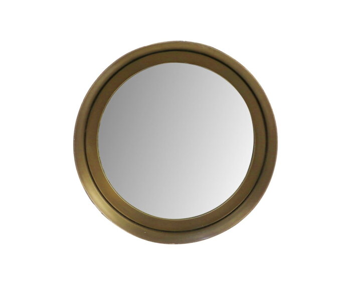 Wandspiegel Fletcher Rond - ø20 - antique gold - Metaal/glas