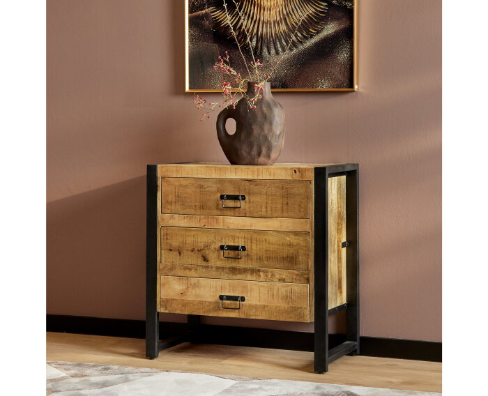 Ladenkast Boaz  mangohout | 3 lades