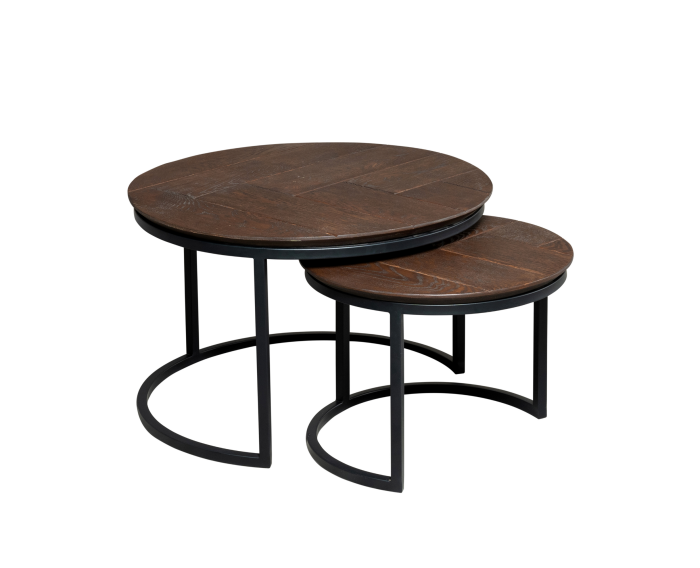 Salontafel Otik Brown Oak | 70 cm | Set van 2