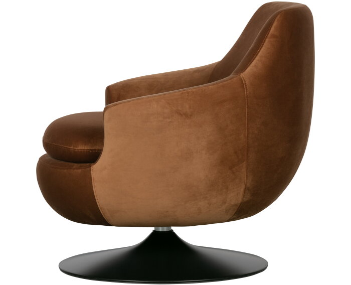 Jada Draaifauteuil Fluweel Bruin - WOOOD Exclusive