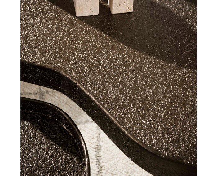 Salontafel Contour niervormig set/2 - Brons liquid metal