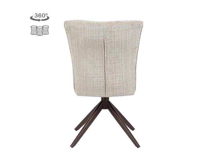 Bardi Stoel - Cremona 14 beige - Anodic (draaibaar)