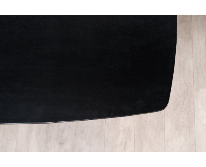 Eettafel Florence mangohout Deens ovaal 200x100 cm - Zwart | Glad