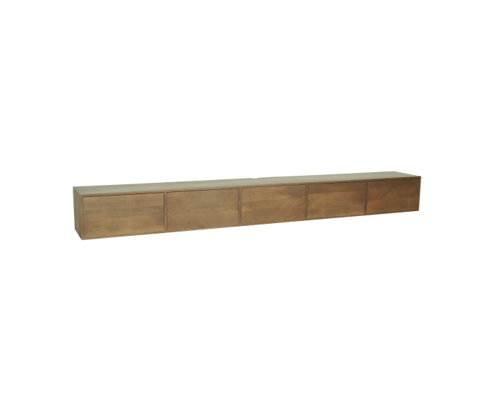 Zwevend tv meubel Vision Walnut | 280 cm