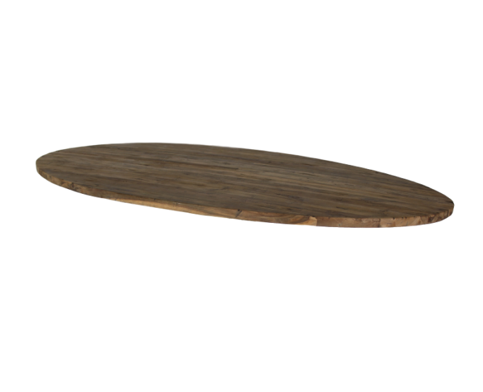 Tafelblad ovaal - 180x100 cm - vintage - teak