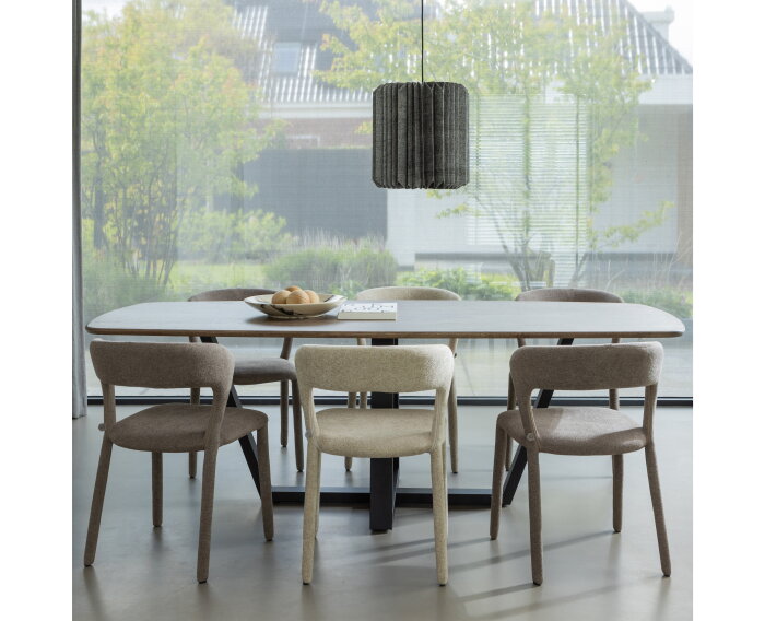 NOBLE EETKAMERSTOEL TAUPE - BePureHome