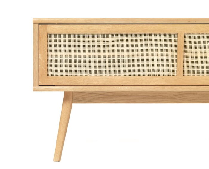 Tv-meubel Barrali - eikenfineer naturel - 150x45x50 cm - 1 deur
