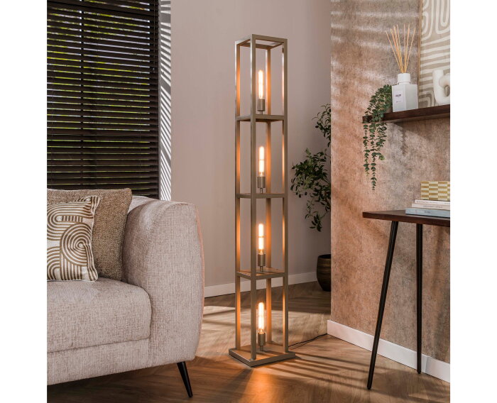 Vloerlamp 4L Quadra - Beige