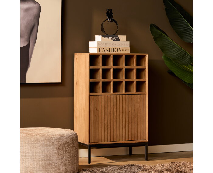 Wijnkast Madison Natural | 55 cm