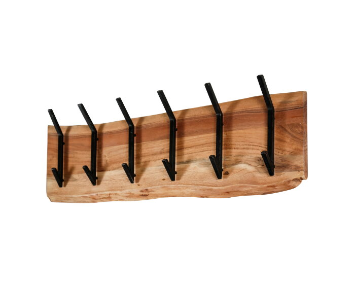 Kapstok Timber 2x6 haken 100 cm