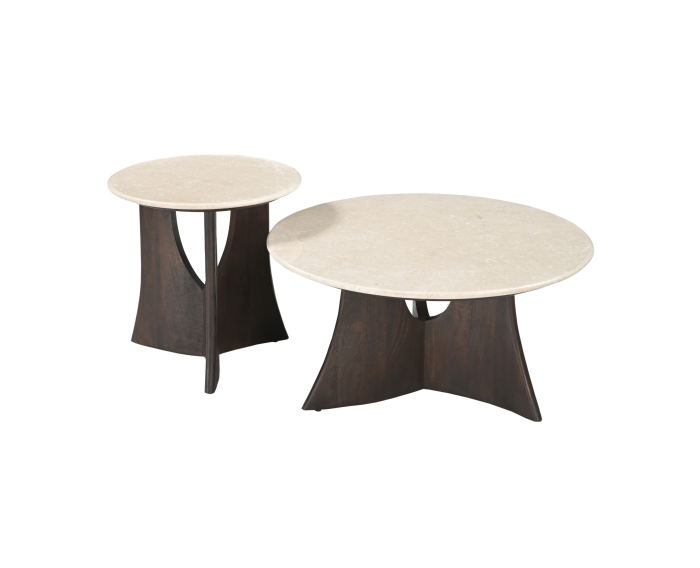 Bijzettafel Milo Botticino Marmer 50 cm
