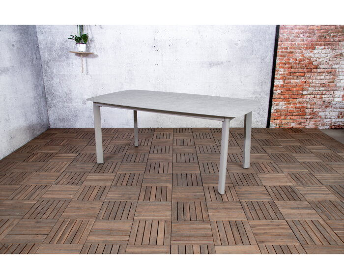 Tuintafel Siena Deens ovaal keramiek 180x95 cm - Lichtgrijs