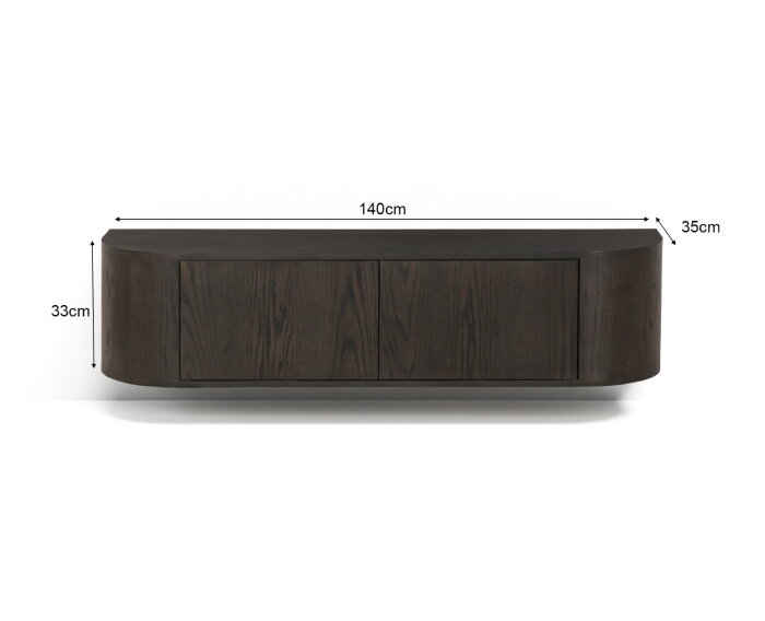 Novero Espresso Zwevend 140cm