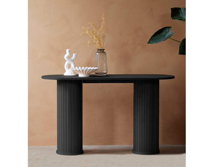 Sidetable Nola eiken 130 CM - Zwart