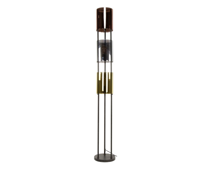 Vloerlamp 3L tricolore Lucente - Artic zwart