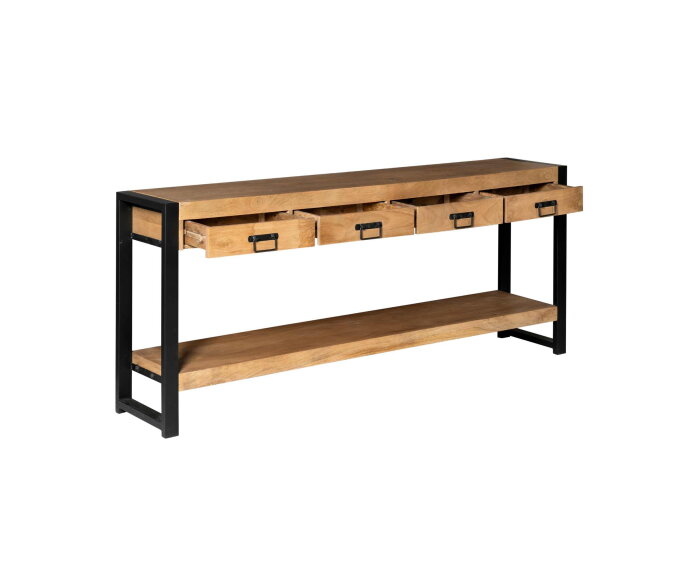 Sidetable Britt 180 cm mango metaal - Naturel | Meubelplaats