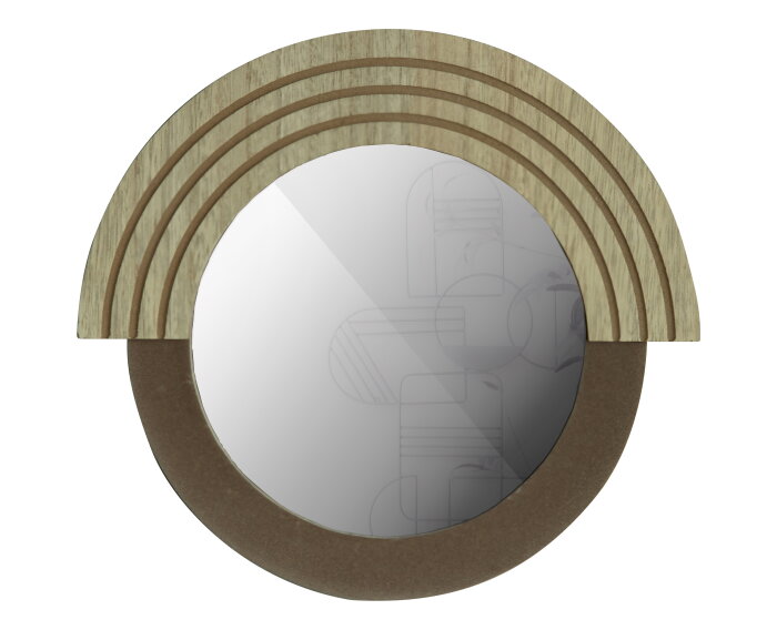 Hailey Spiegel Rond 29cm Naturel - WOOOD Exclusive