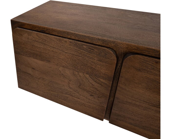 TV dressoir 150 met 2 deuren en 2 lades, Mango Dark Malt - Bloemfontein Collection