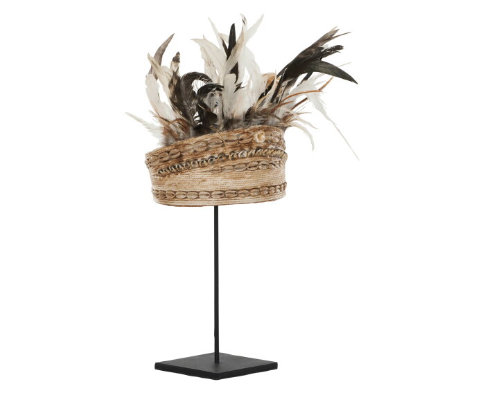 Balinese hoed met schelpen en veren