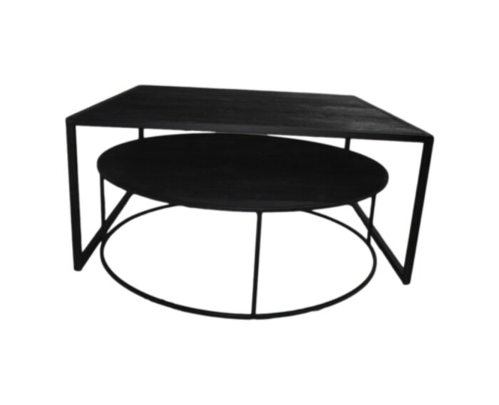 Coffee Table Square & Round Set of 2