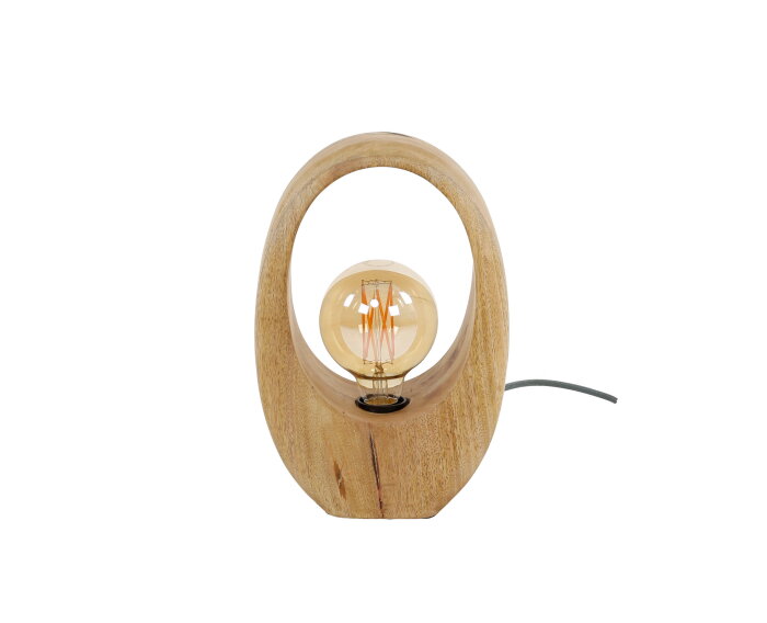 Tafellamp 1L Arch wood - Massief mango naturel