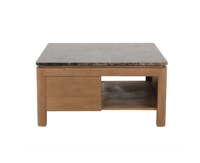 Vierkante Salontafel Dallas Naturel Mangohout 80 cm