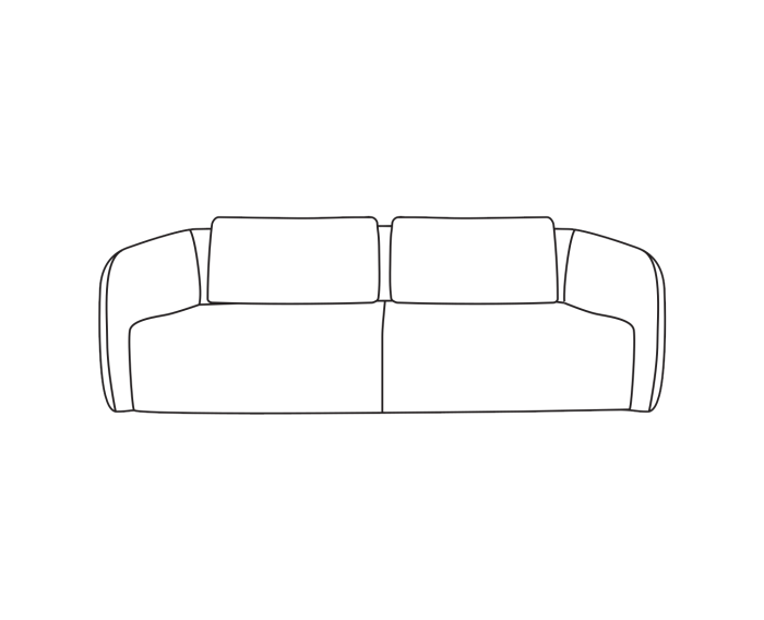 CLOUD 3-zits sofa - Raven 22