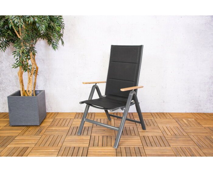 Pisa position chair with woodlook armrest