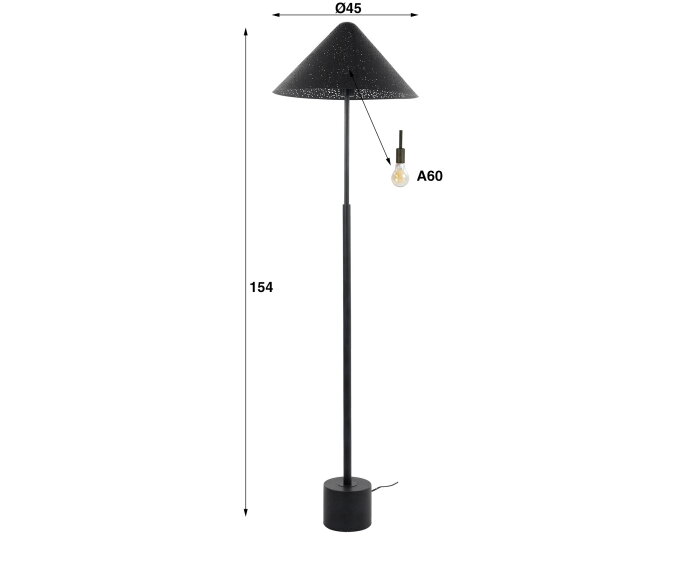 Vloerlamp kosmos - Charcoal
