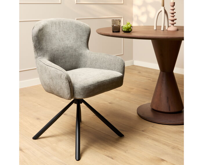 Eetkamerstoel Hanna | Ash Grey | Met armleuning