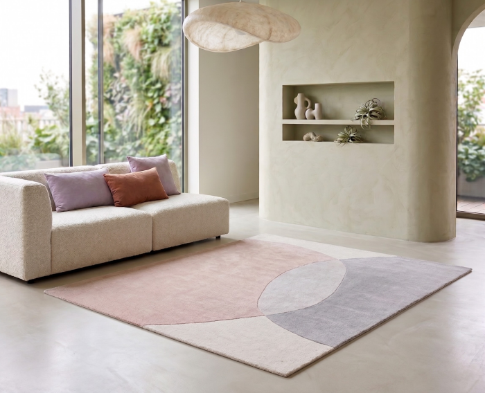 by fonQ Blossom Vloerkleed - Blush roze/Beige - Rechthoekig - 160 x 230 cm