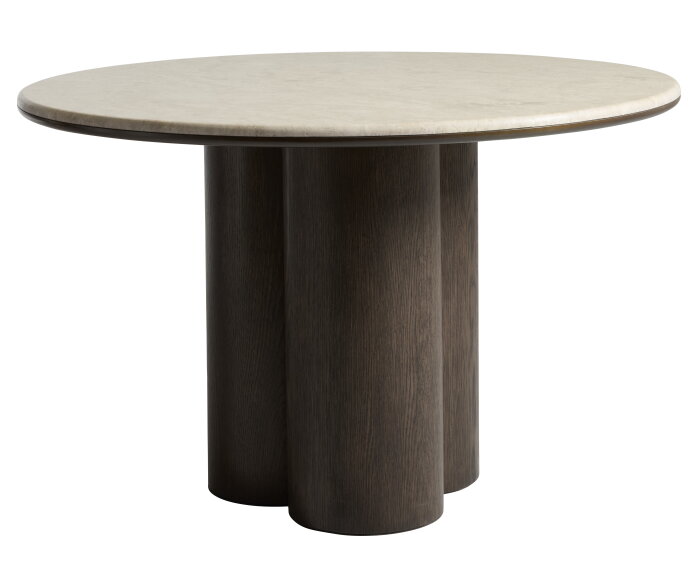 Eettafel Piazze rond marmer &Oslash;120 CM - Beige