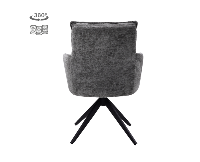 Tower Living Rosora Armstoel - HZ6068-85 grey (draaibaar)