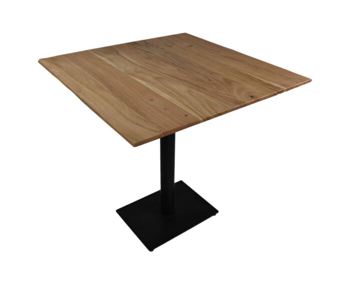 Vierkante Eettafel Zurich - 75x75x74 - Naturel/zwart - Acacia/metaal