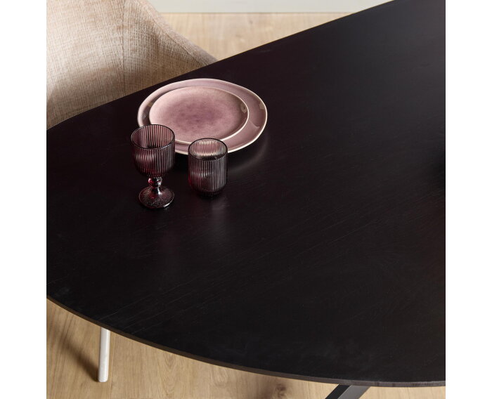 Eettafel Cloud organisch eiken | 180 cm | Zwart