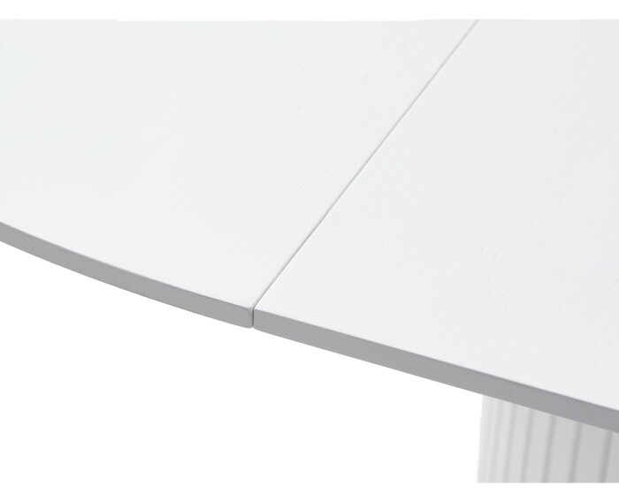 ettafel Nola rond eikenhout uitschuifbaar &Oslash;120-167 cm - wit