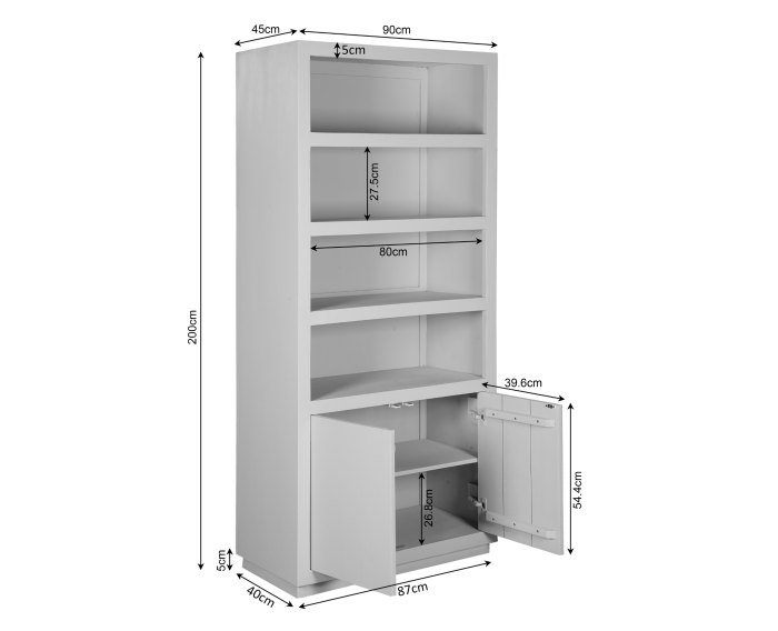 Boekenkast Brussel Brown | 90 cm