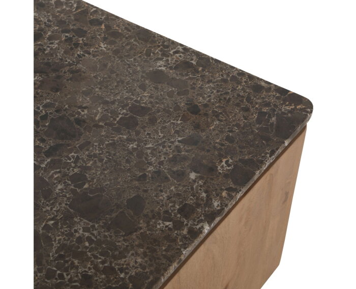 Vierkante Salontafel Dallas Naturel Mangohout 80 cm