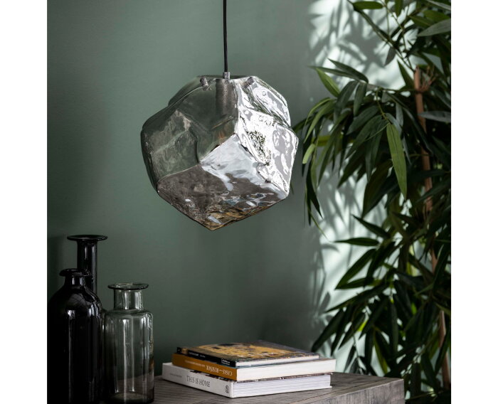 Hanglamp Rocky Chromed - Glas