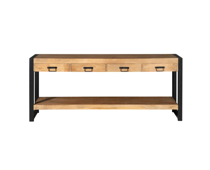 Sidetable Britt 180 cm mango metaal - Naturel | Meubelplaats