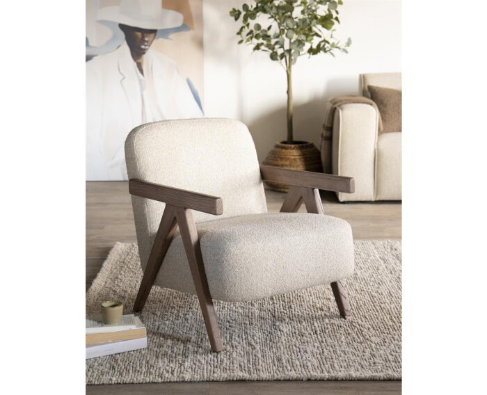 Eleonora Francis fauteuil - Essenhout - Beige