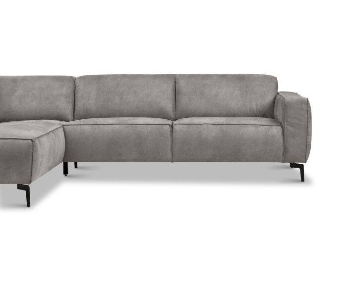 Hoekbank Varello Antraciet - Tauro 02 &ndash; Ottomane links &ndash; 270x209 cm
