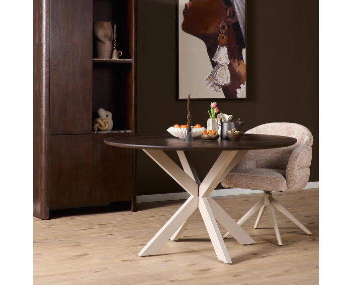 Eettafel Madison Brown | 110 cm | Poot Sand