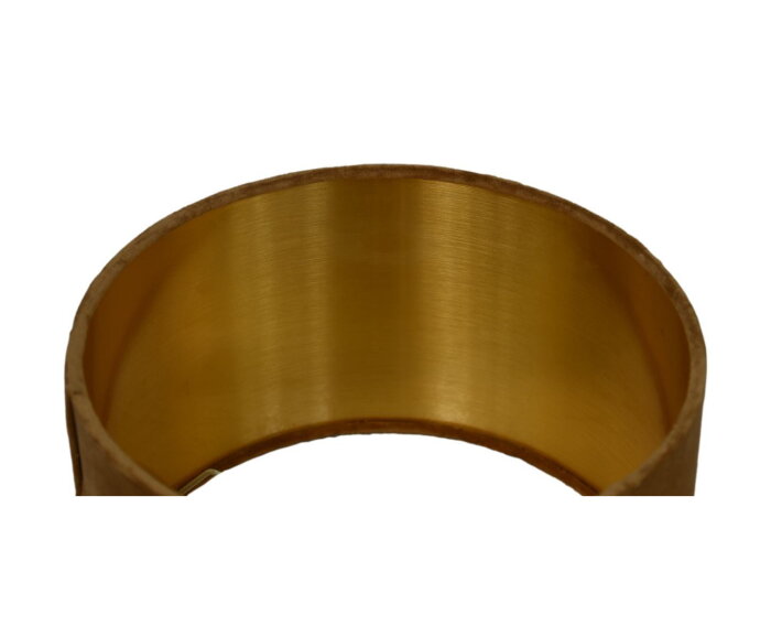 Ronde lampenkap - ø32x20 - Beige/goud - Velours