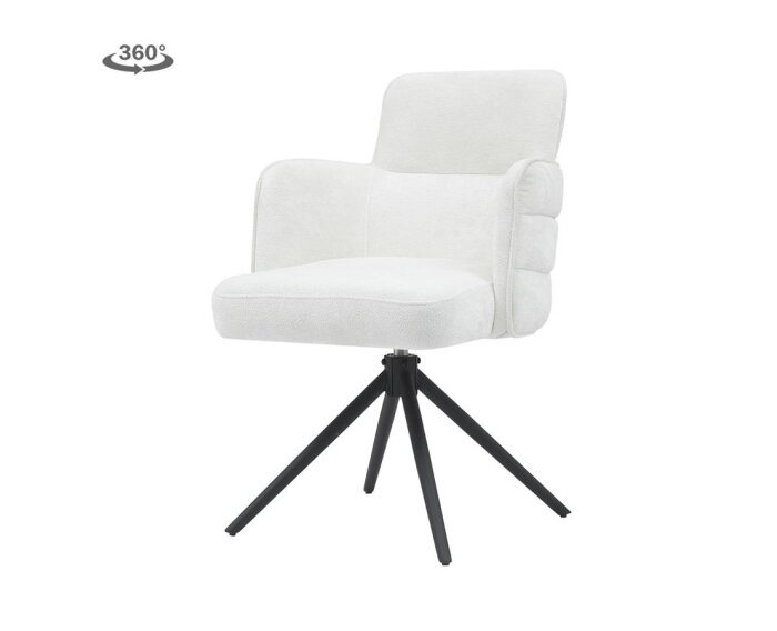 Rumo Armstoel - fabric ATS118-2 ecru (draaibaar)